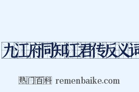 九江府同知江君传反义词是什么意思的图片